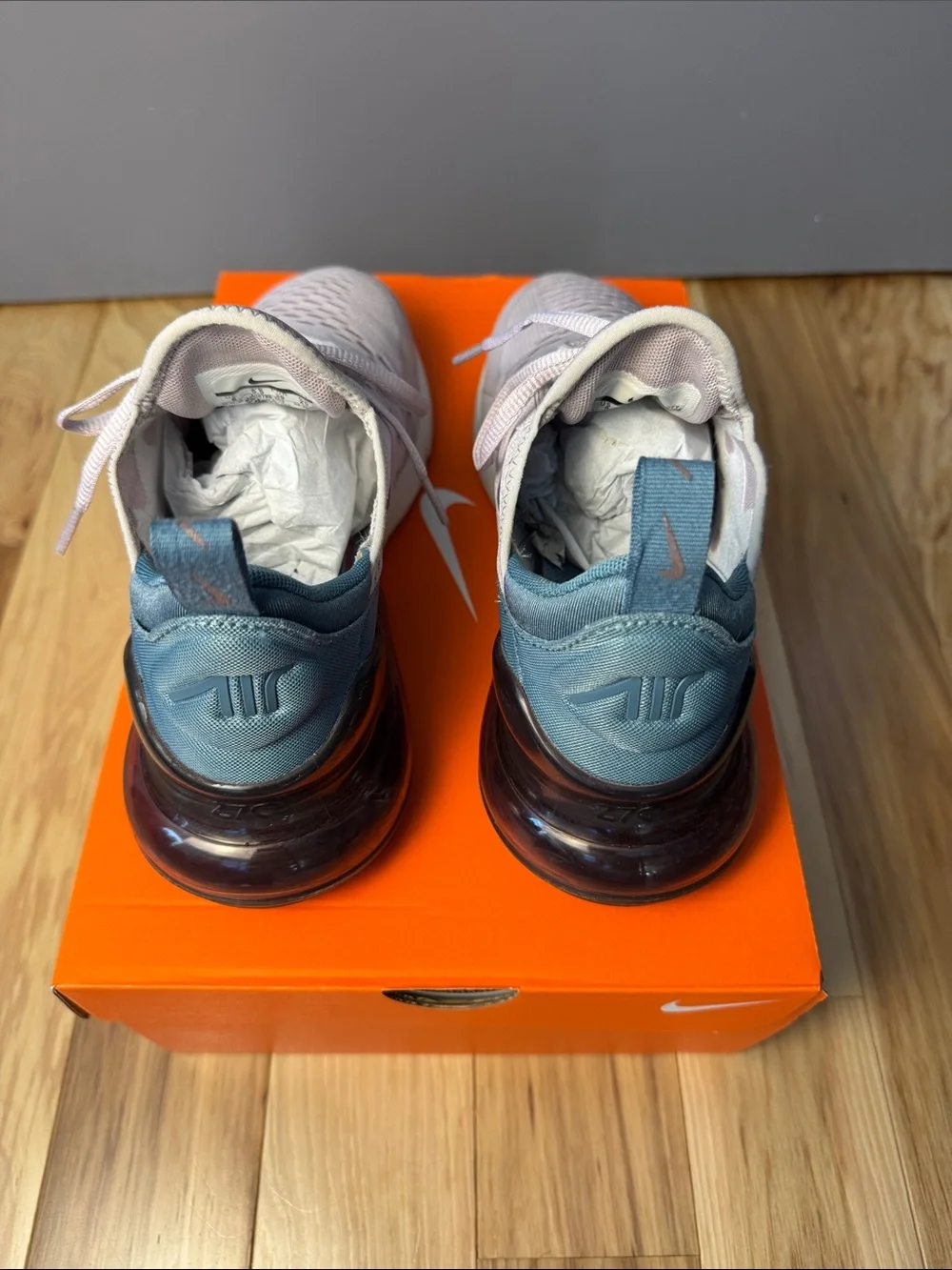Nike Air Max 270 Women’s Sneakers Particle Rose/Teal Blue Size 8